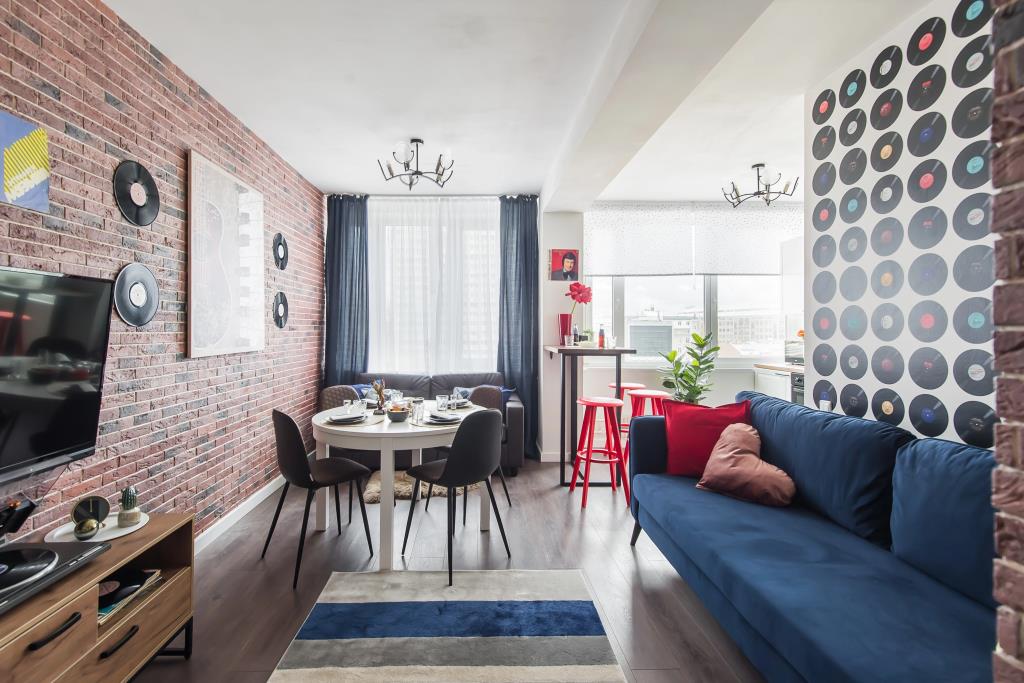 GM Apartments v stile Rock-n-roll s vidom na Kremль Flat 0*