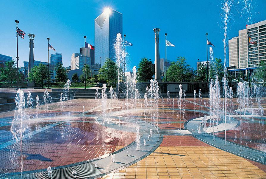 Centennial Park Fountain, Atlanta, Georgia бесплатно
